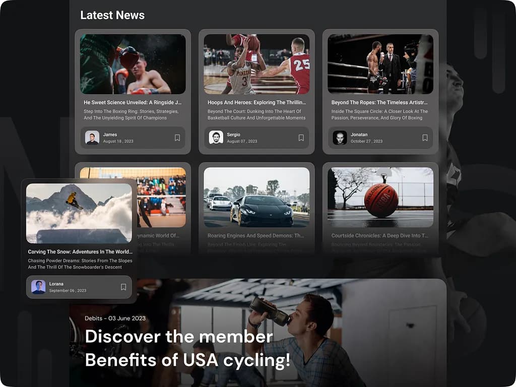 web app dark preview