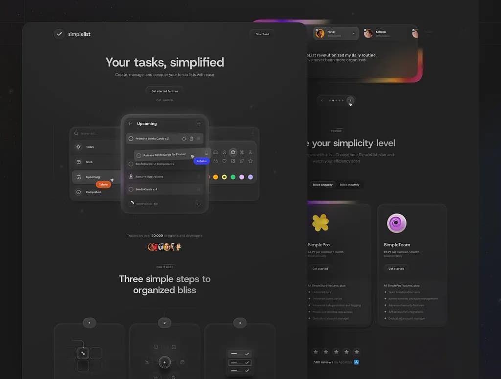 business site dark preview
